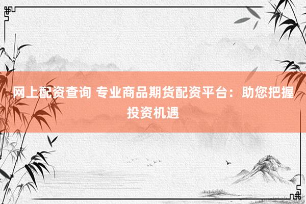 网上配资查询 专业商品期货配资平台：助您把握投资机遇
